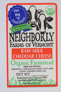neighborly farms of vermont raw milk cheddar cheese