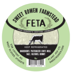 sweet rowen farmstead feta cheese
